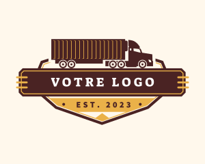 Driving - Trailer Truck Logistic logo design