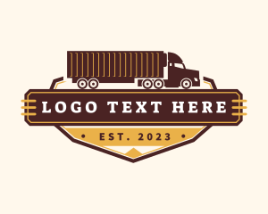 Trailer Truck Logistic Logo