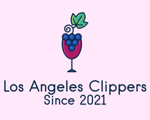 Liquor - Grape Juice Glass logo design
