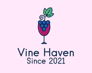 Grape Juice Glass  logo design