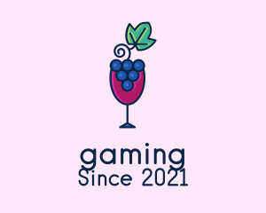 Wine - Grape Juice Glass logo design