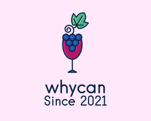 Booze - Grape Juice Glass logo design