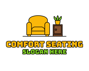 Cozy Armchair Interior logo design