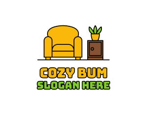 Cozy Armchair Interior logo design