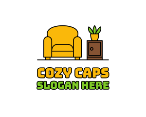 Cozy Armchair Interior logo design