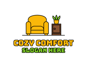 Cozy Armchair Interior logo design