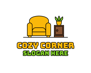 Armchair - Cozy Armchair Interior logo design