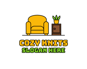 Cozy Armchair Interior logo design