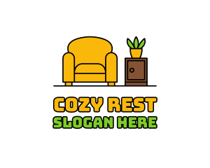 Cozy Armchair Interior logo design
