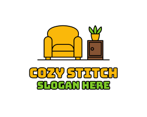 Cozy Armchair Interior logo design