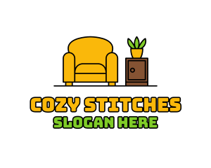 Cozy Armchair Interior logo design