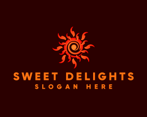 Summer Sunrays Swirl Logo