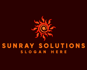 Summer Sunray Swirl logo design