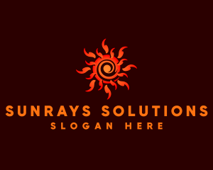 Summer Sunray Swirl logo design