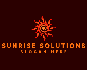 Daylight - Summer Sunray Swirl logo design