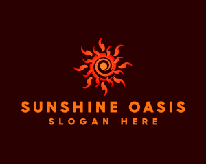 Summer Sunray Swirl logo design