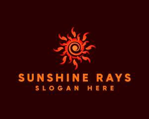 Summer Sunray Swirl logo design