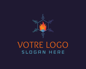 Snowflake Fire Thermostat Logo