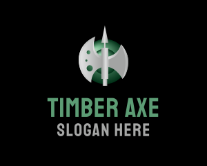 Spear Axe Weapon logo design