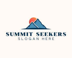 Mountain Camp Sunset logo design