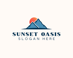 Mountain Camp Sunset logo design