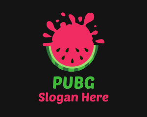 Watermelon Slice Splash Logo