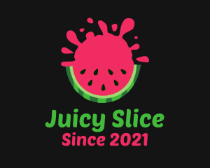 Watermelon - Watermelon Slice Splash logo design