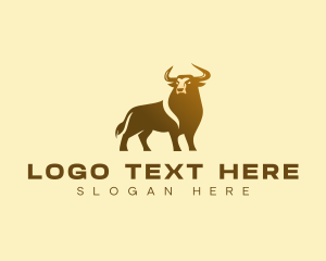 Beef - Luxury Bull Horn logo design