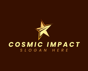 Asteroid - Cosmic Shooting Star logo design