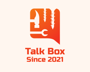 Chat Box - Handyman Tools Chat logo design