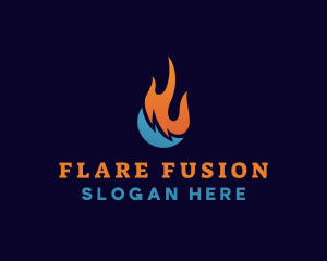 Flare - Water Fire Hvac Element logo design