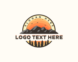 Trekking - Mountain Trek Tourism logo design