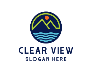 Mountain Coastal River logo design