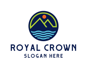 Mountain Coastal River logo design