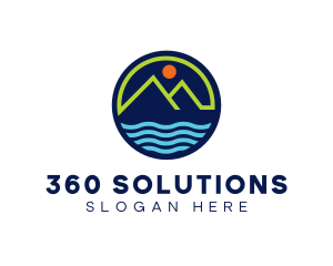 Mountain Coastal River logo design