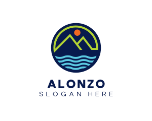 Mountain Coastal River logo design