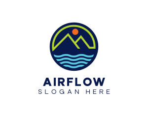 Mountain Coastal River logo design