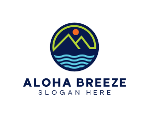 Mountain Coastal River logo design