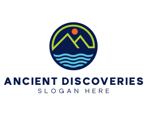 Mountain Coastal River logo design