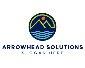 Mountain Coastal River logo design