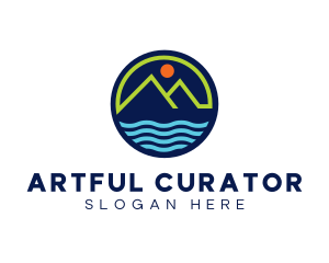 Mountain Coastal River logo design