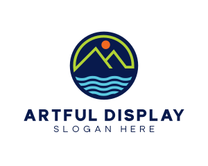 Mountain Coastal River logo design