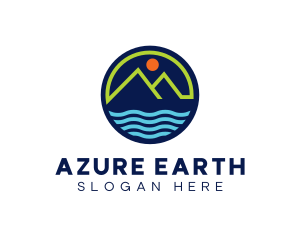 Mountain Coastal River logo design