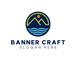 Mountain Coastal River logo design