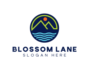 Mountain Coastal River logo design