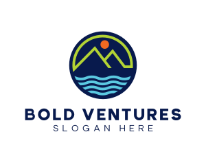 Mountain Coastal River logo design