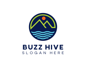 Mountain Coastal River logo design