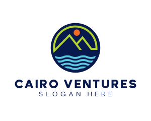 Mountain Coastal River logo design