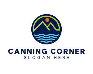 Mountain Coastal River logo design