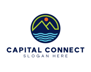 Mountain Coastal River logo design